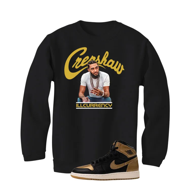 Air Jordan 1 High OG Metallic Gold Black T-Shirt (Crenshaw)| illcurrency