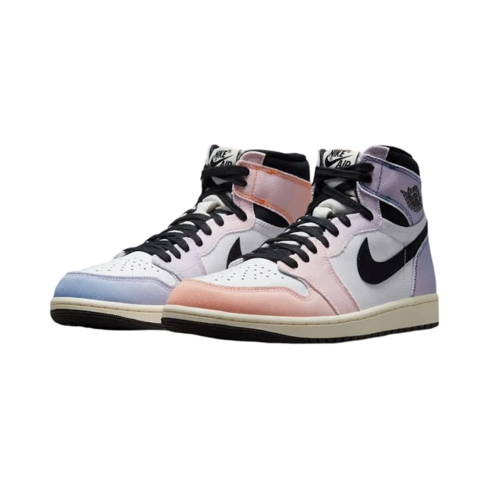 Air Jordan 1 High Skyline Vivid Orange Black Iced Lilac True Blue Sail