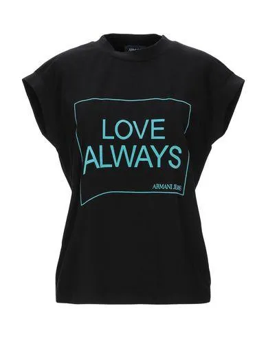 Armani Jeans Women T-shirt Black 6 UK