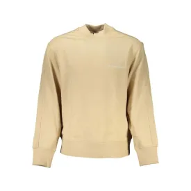 Calvin Klein Beige Crew Neck Logo Sweatshirt