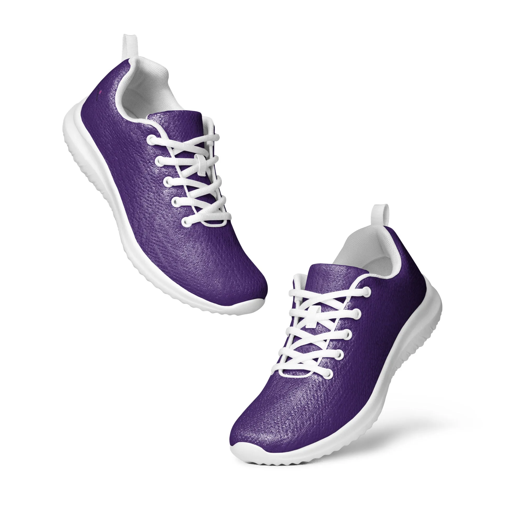 Dark Purple Men's Kicks, Solid Purple Color Modern Breathable Lightweight Men’s Athletic Shoes (US Size: 5-13)