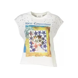 Desigual White Cotton Women T-Shirt