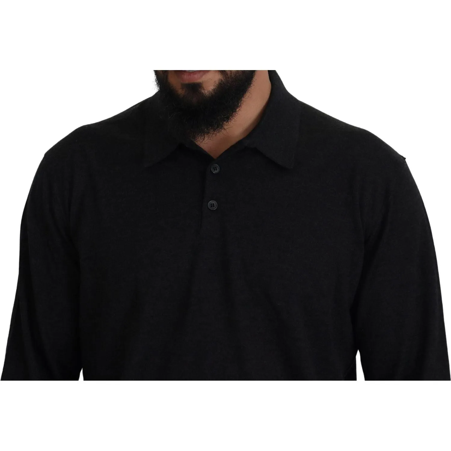 Dolce & Gabbana Elegant Black Cashmere Pullover Sweater