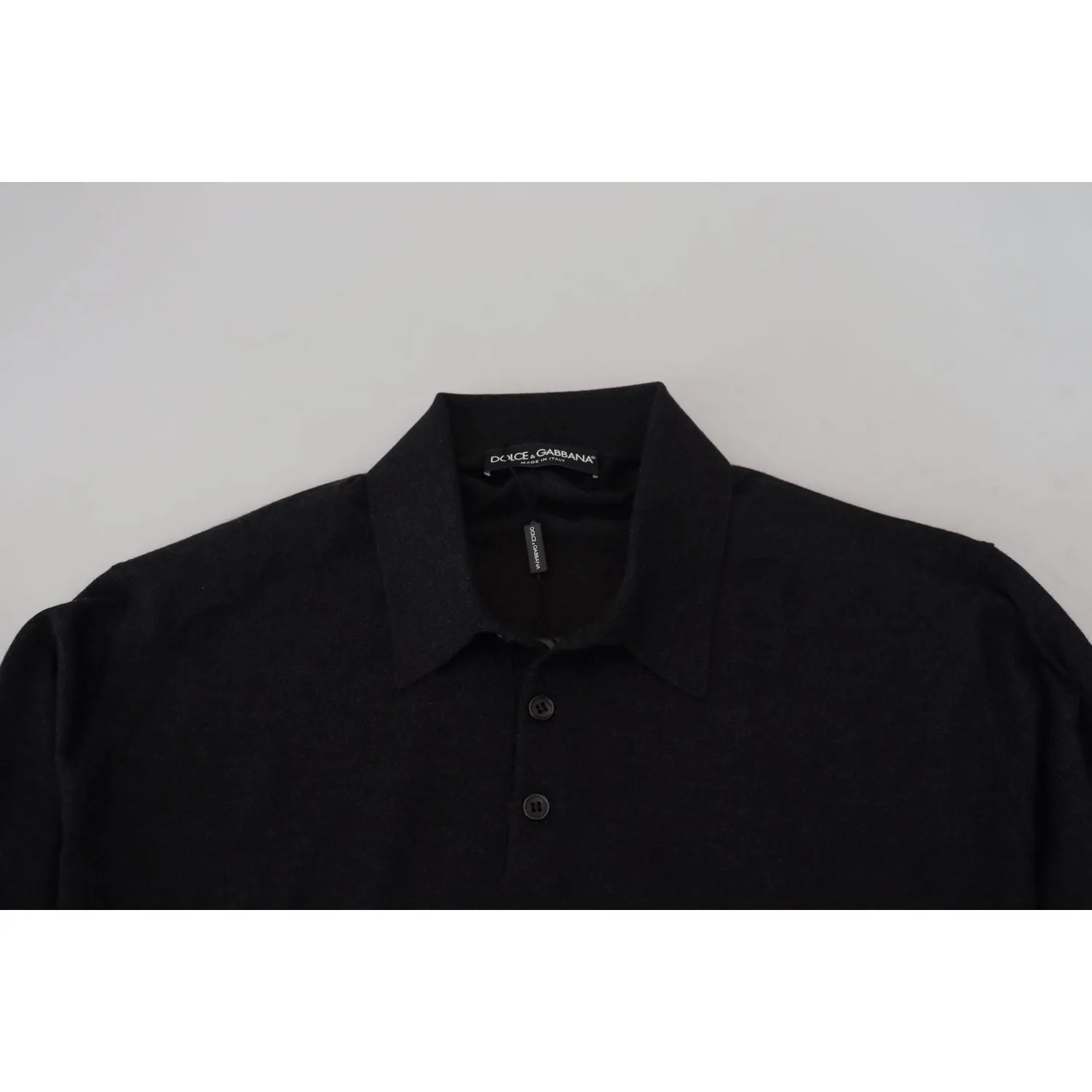 Dolce & Gabbana Elegant Black Cashmere Pullover Sweater