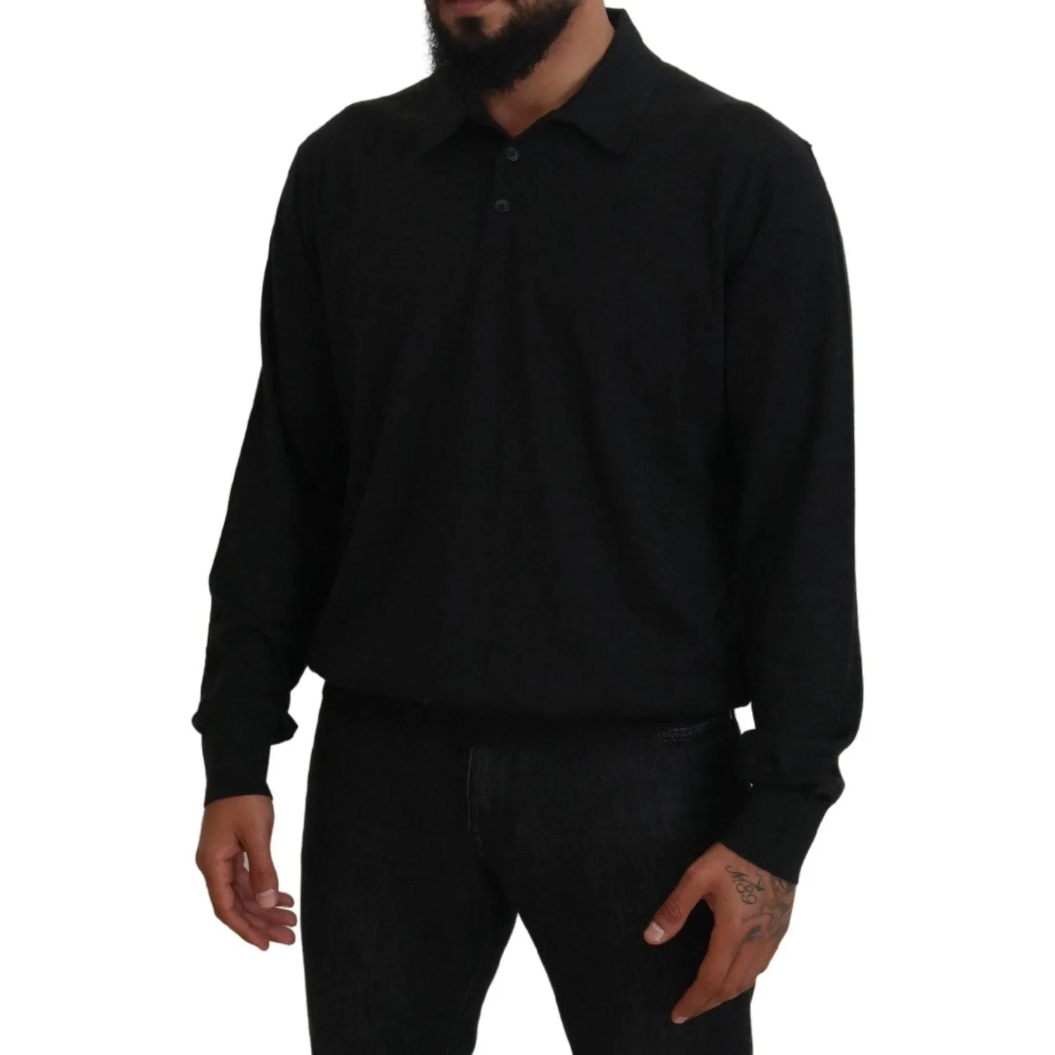 Dolce & Gabbana Elegant Black Cashmere Pullover Sweater