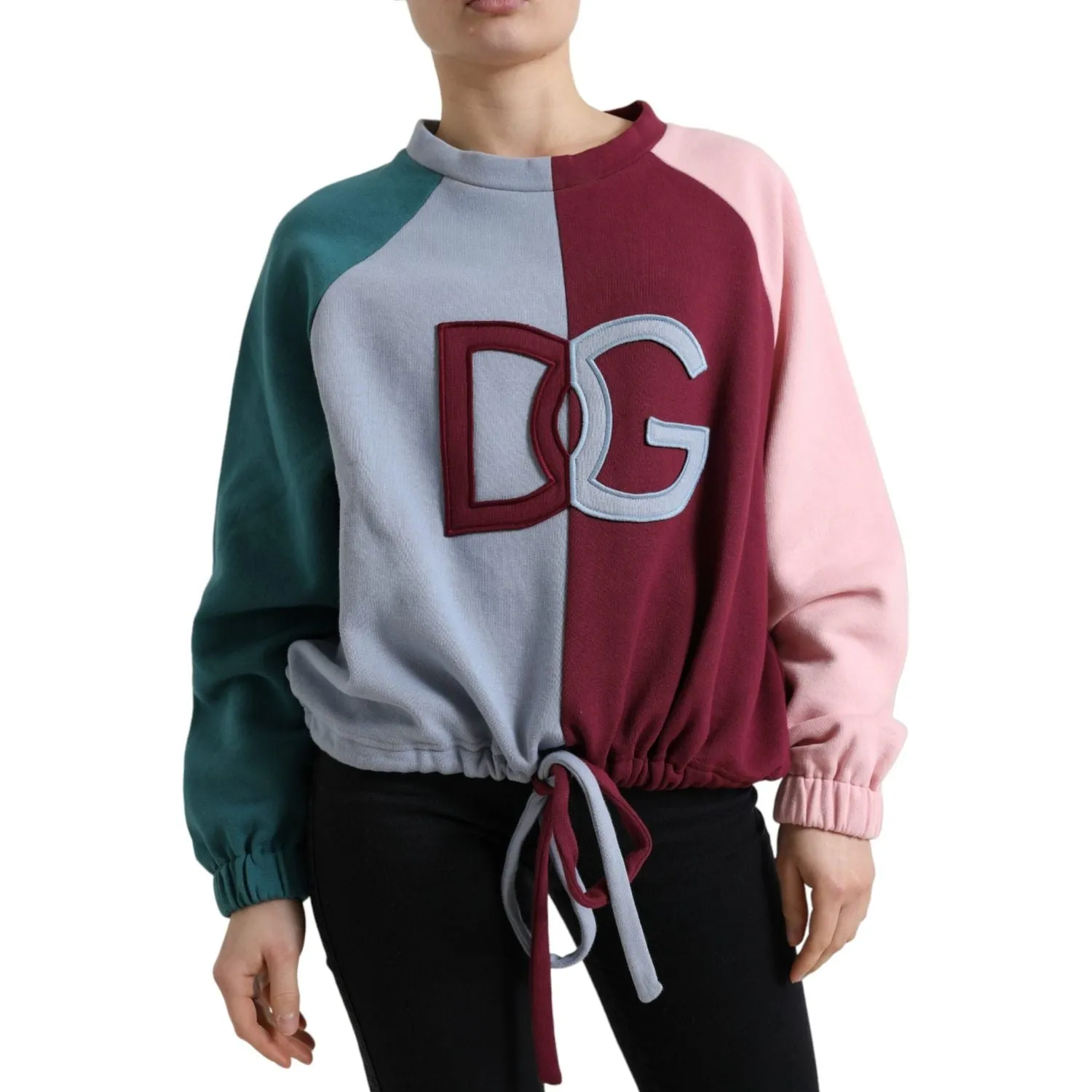 Dolce & Gabbana Elegant Multicolor Crew Neck Cotton Sweater