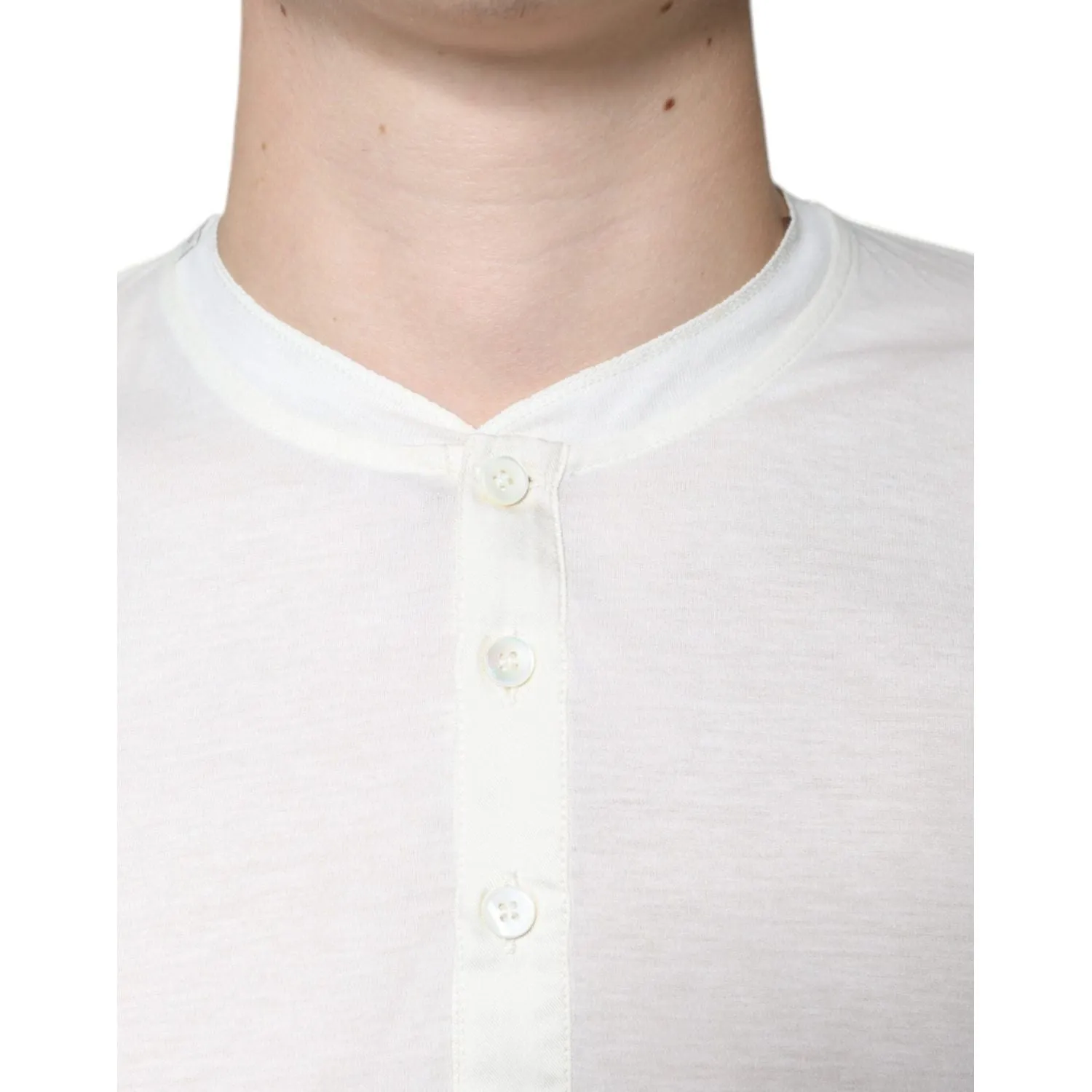 Dolce & Gabbana Off White Cotton Short Sleeves T-shirt