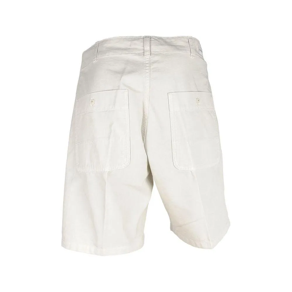 Don The Fuller White Cotton Men's Bermuda Short