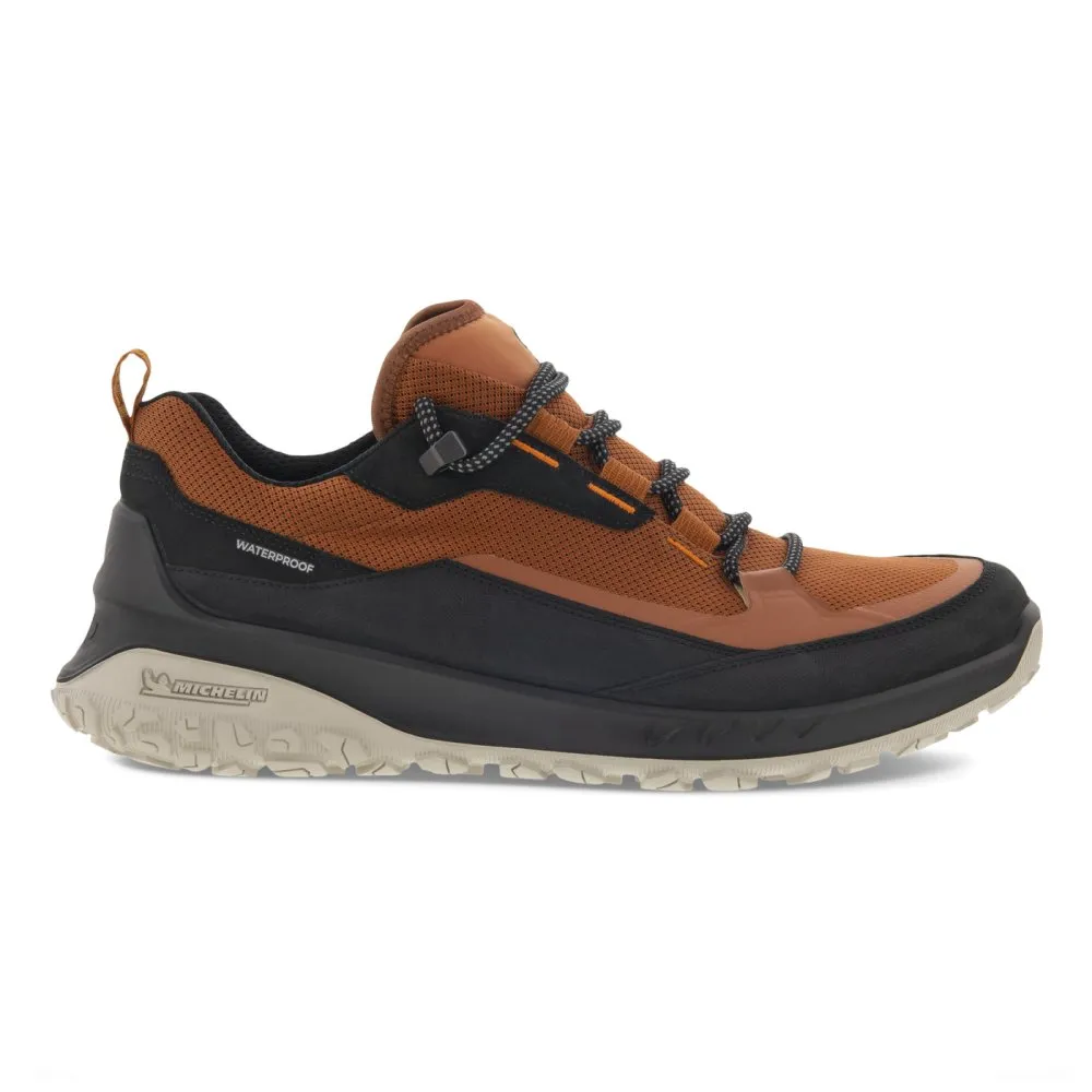 Ecco Men's ULT-TRN Waterproof Low Shoe - Black/Cognac