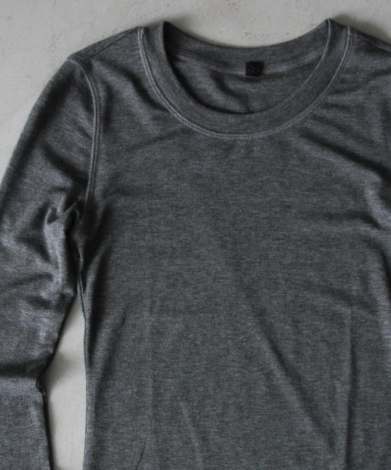 FAX COPY EXPRESS The round neck long sleeve T "GREY"