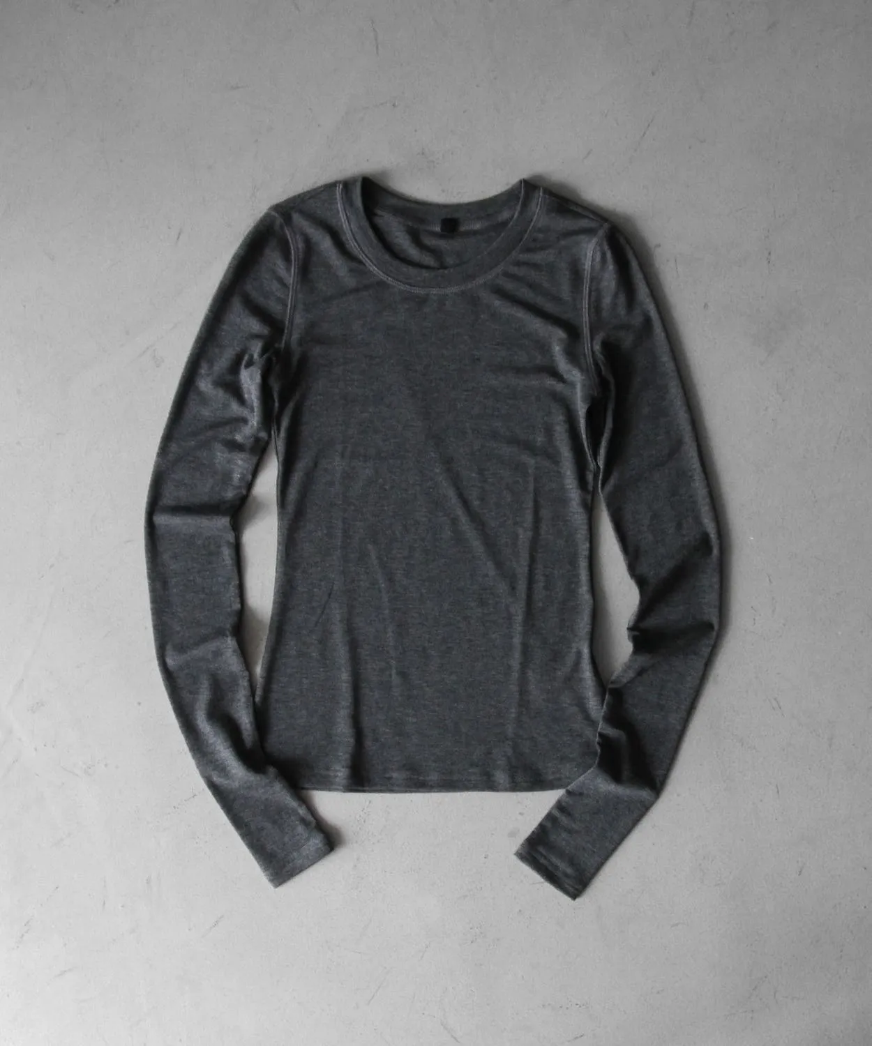 FAX COPY EXPRESS The round neck long sleeve T "GREY"