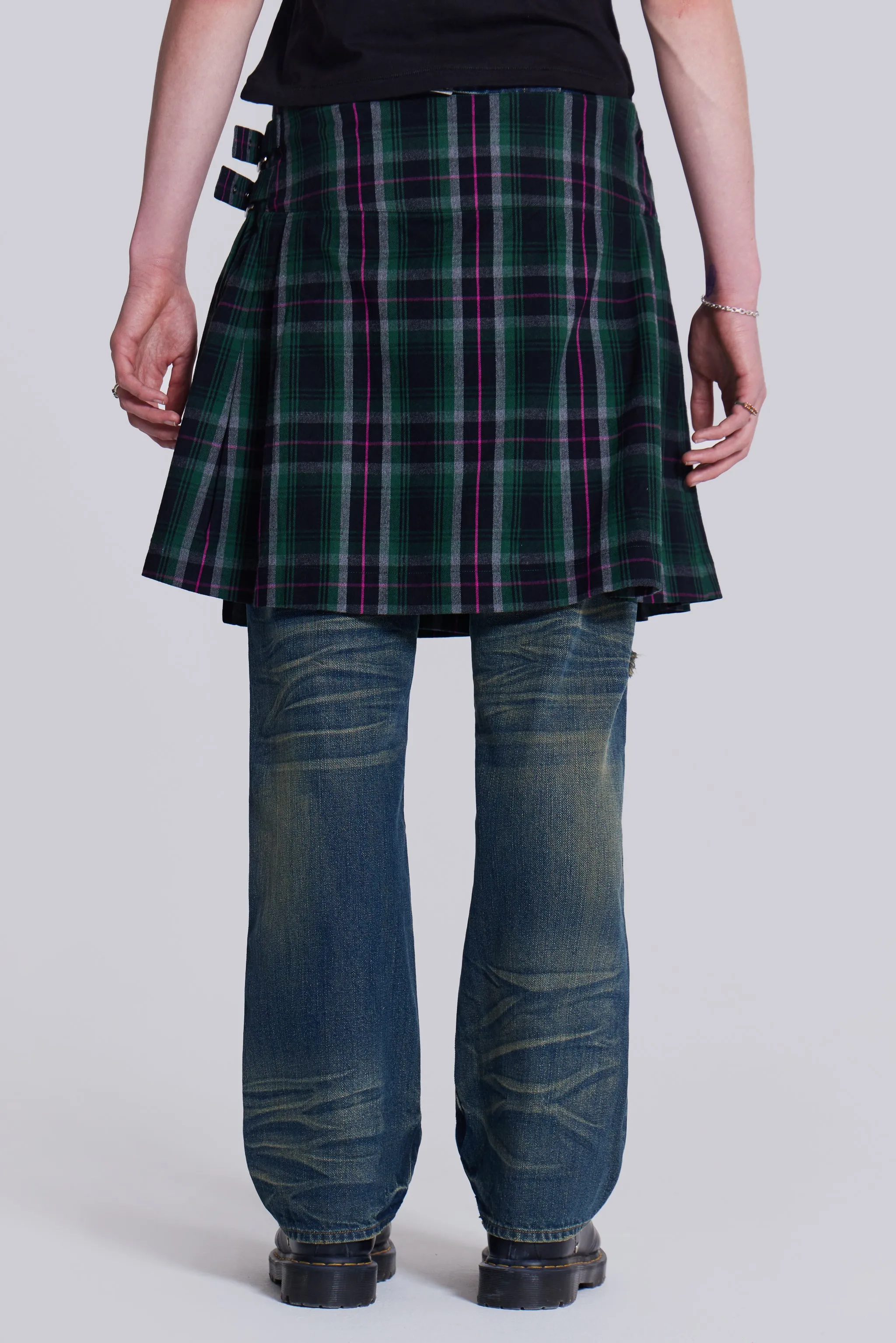 Green Check Mini Fraser Kilt