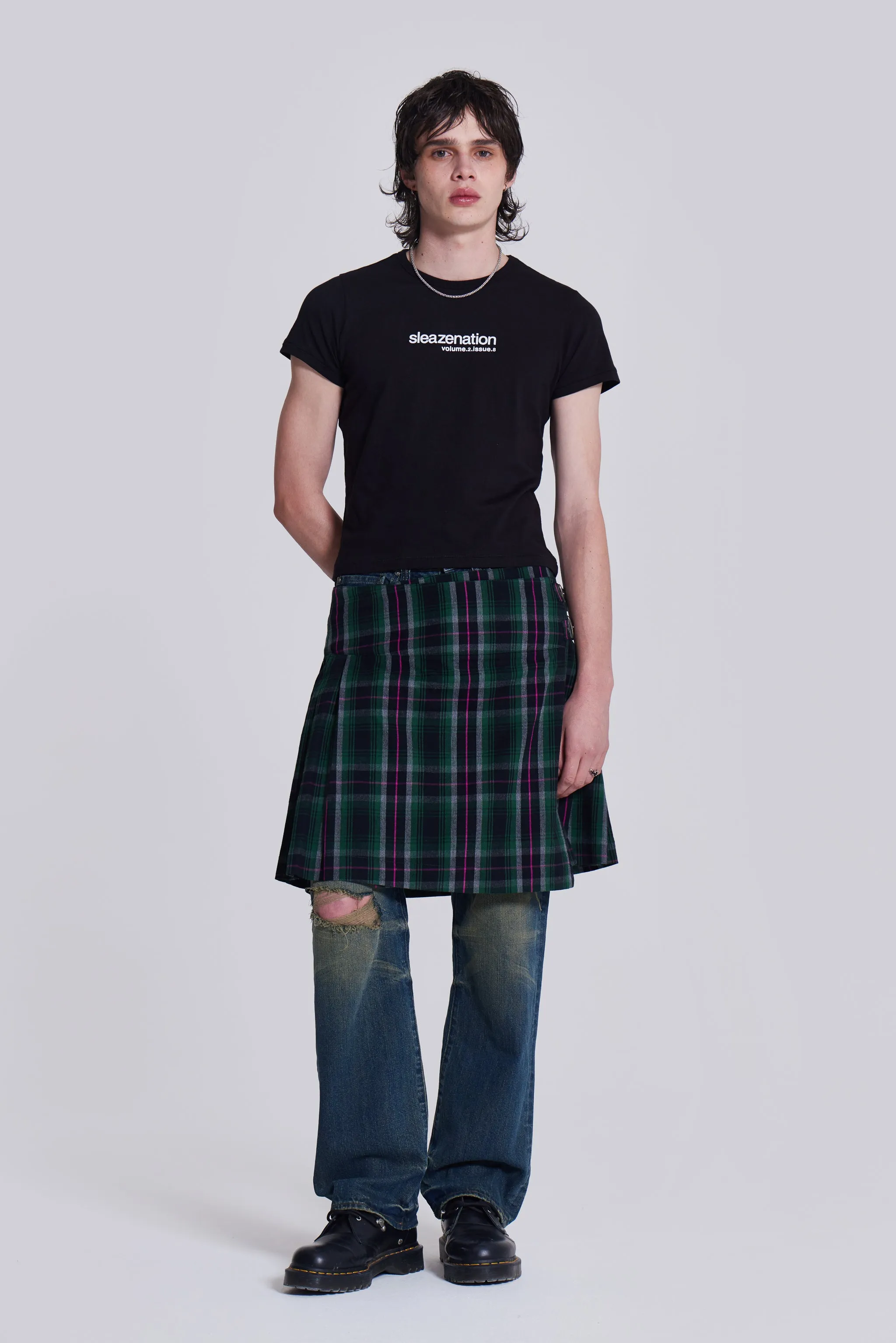 Green Check Mini Fraser Kilt