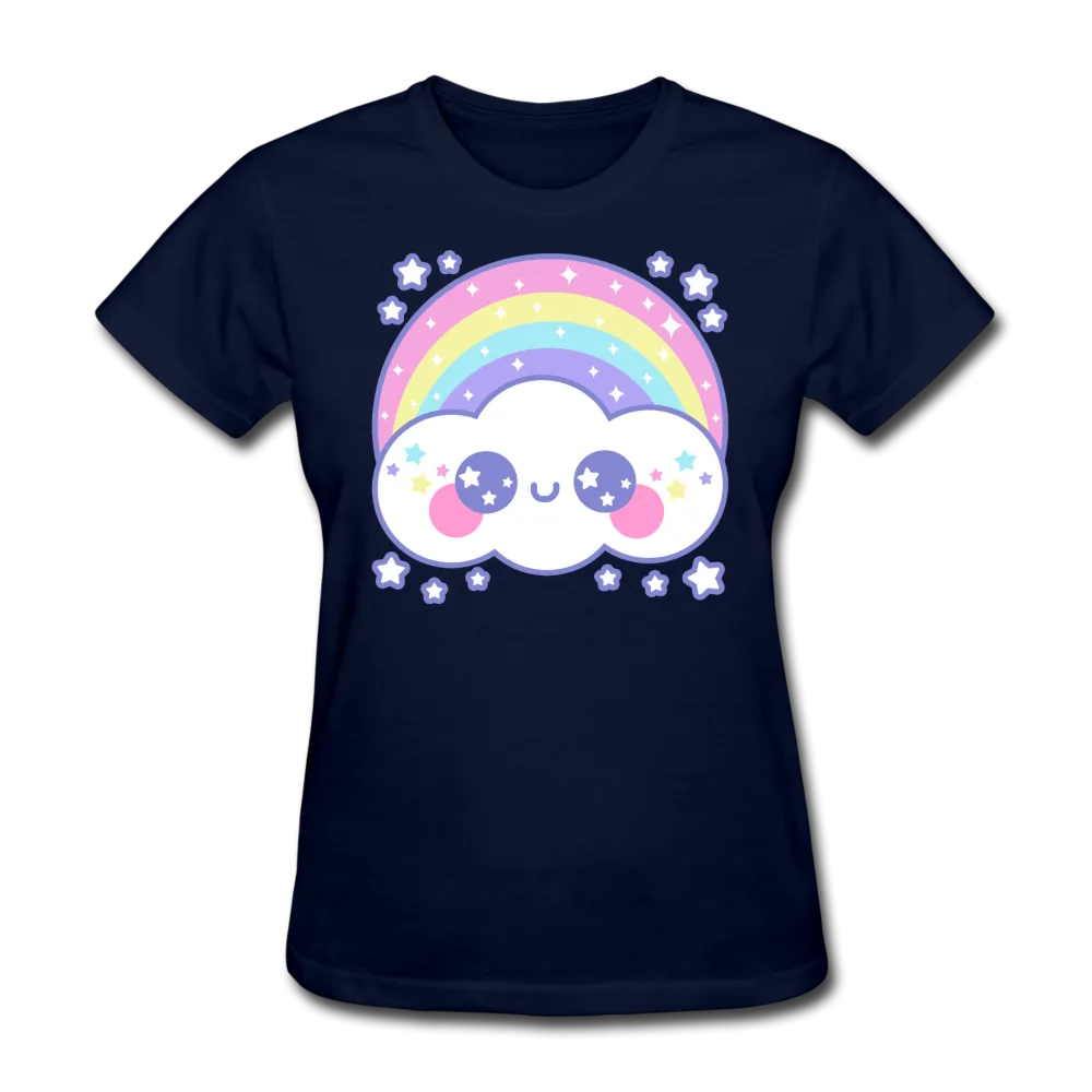 Happy Rainbow Cloud Women's T-Shirt