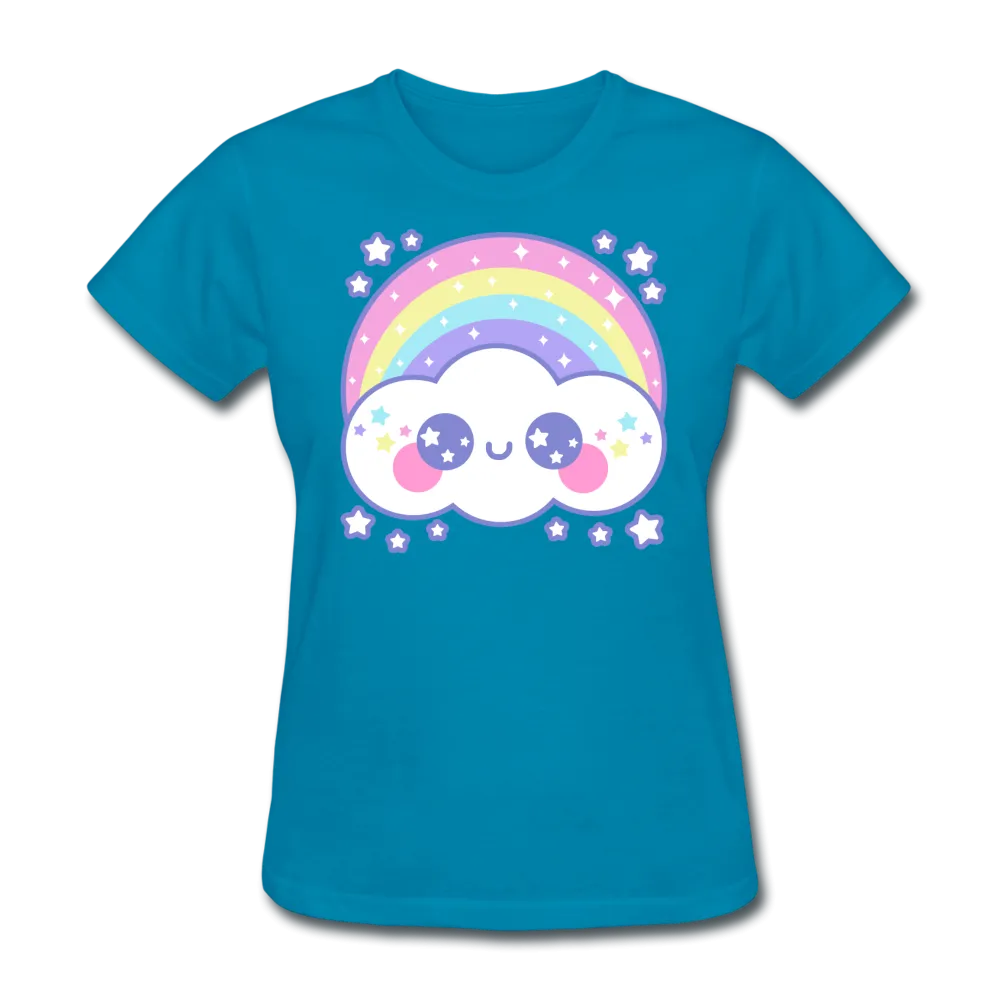 Happy Rainbow Cloud Women's T-Shirt