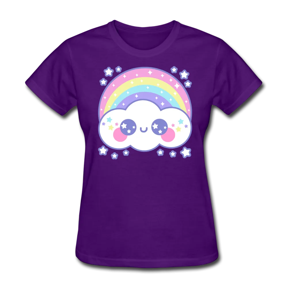 Happy Rainbow Cloud Women's T-Shirt