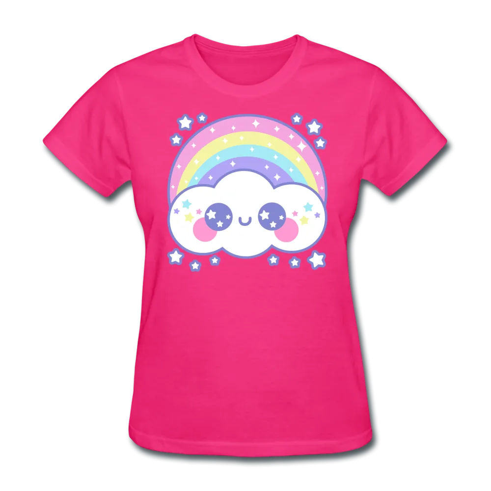 Happy Rainbow Cloud Women's T-Shirt