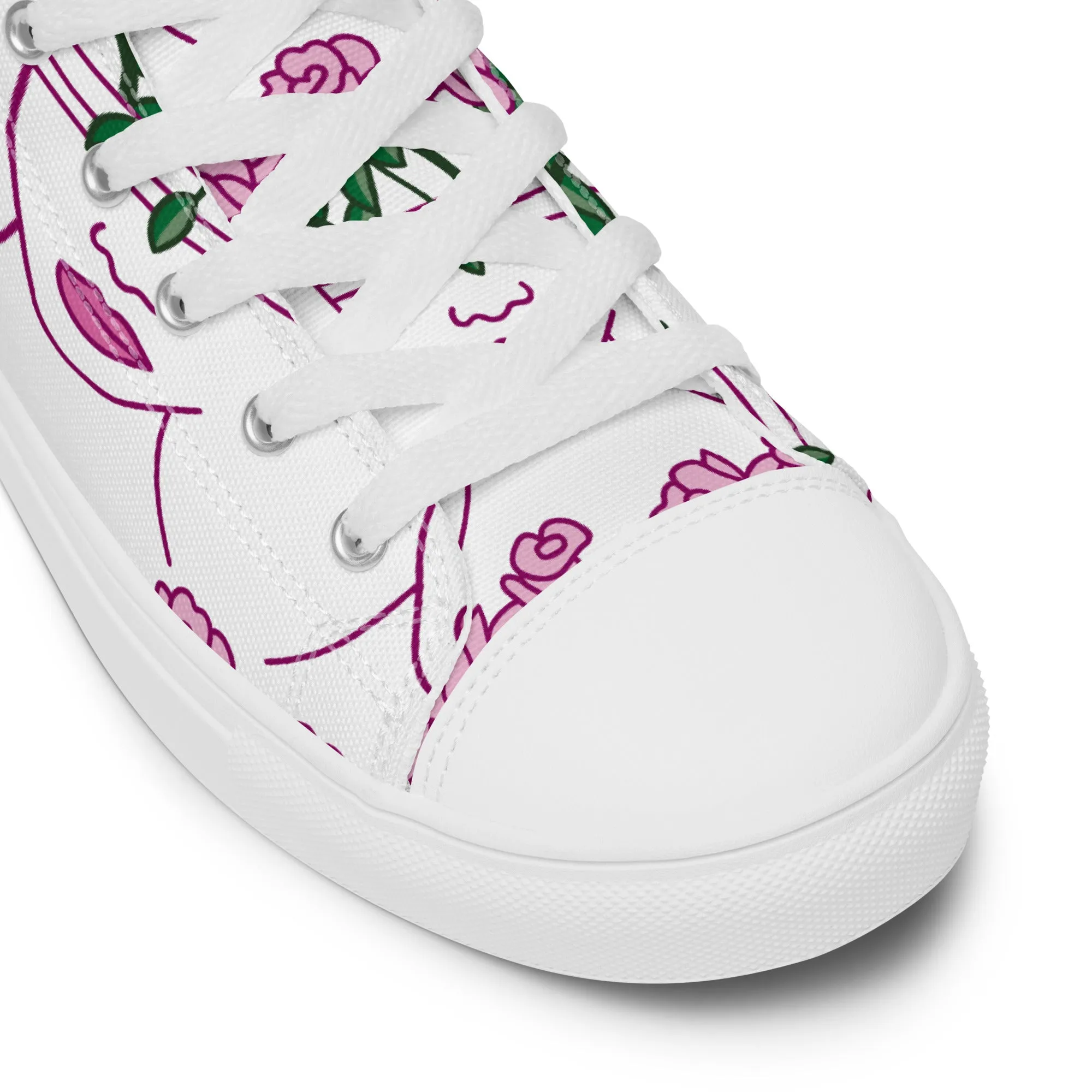 High Top Sneaker Women with Abstract Rose Pattern - Penelope