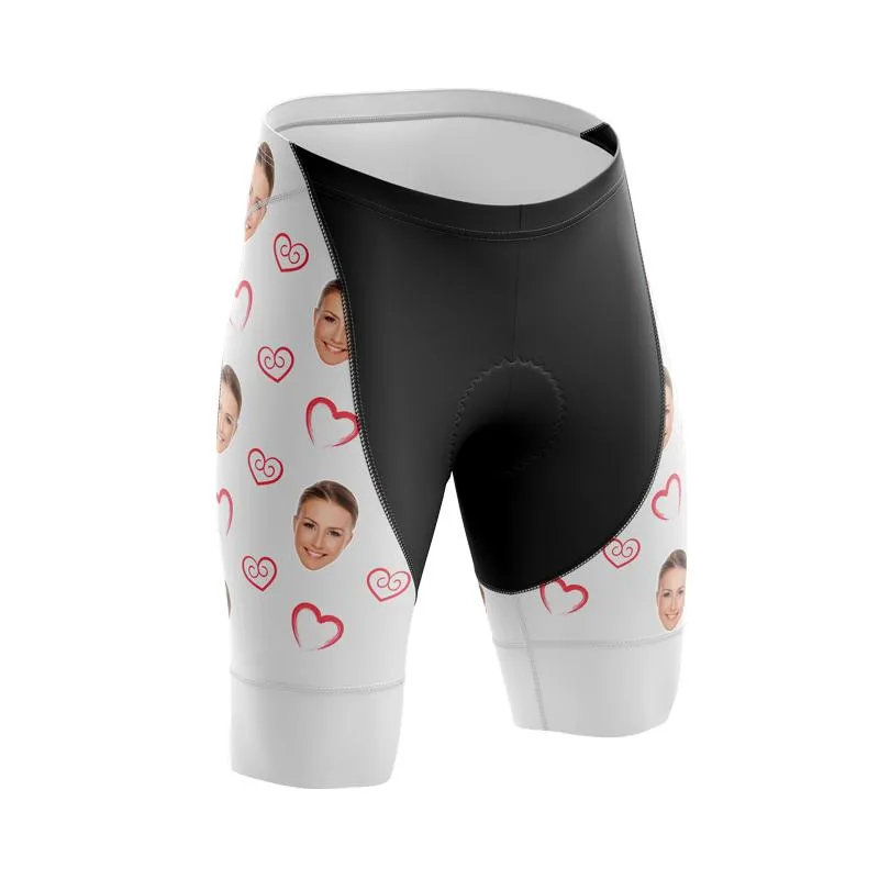 I heart you Custom Face Shorts (white)