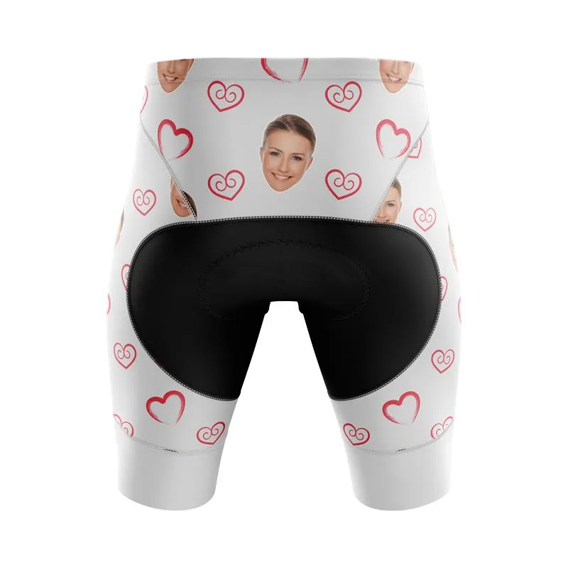 I heart you Custom Face Shorts (white)