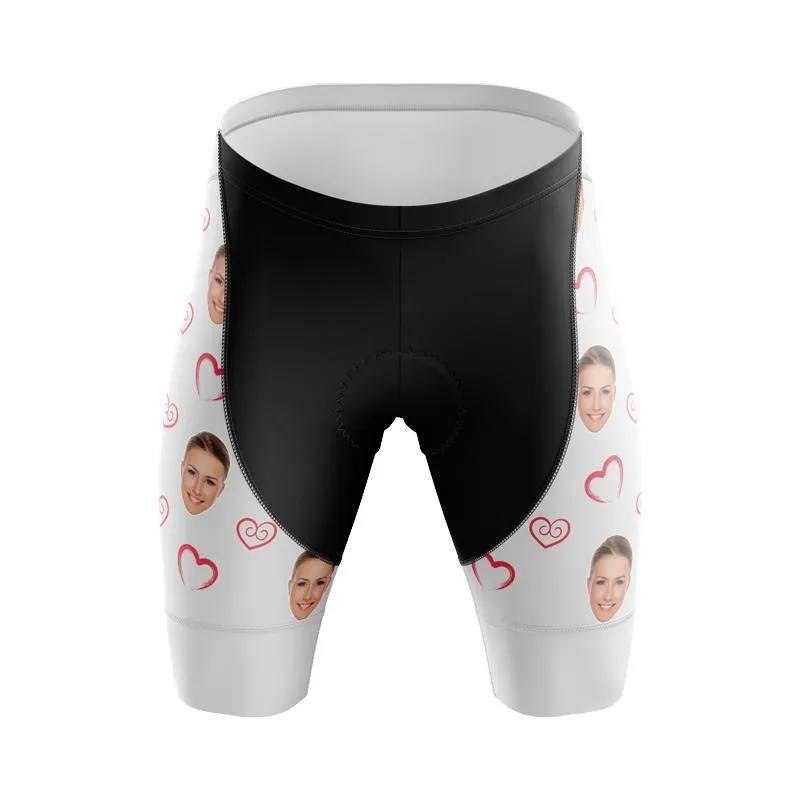 I heart you Custom Face Shorts (white)