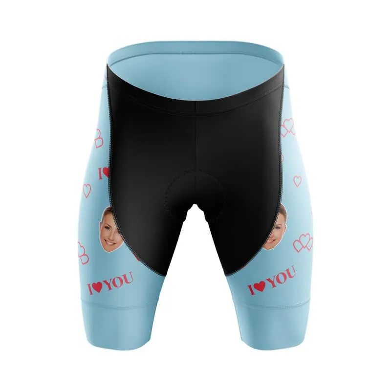 I love you Custom Face Shorts (blue)