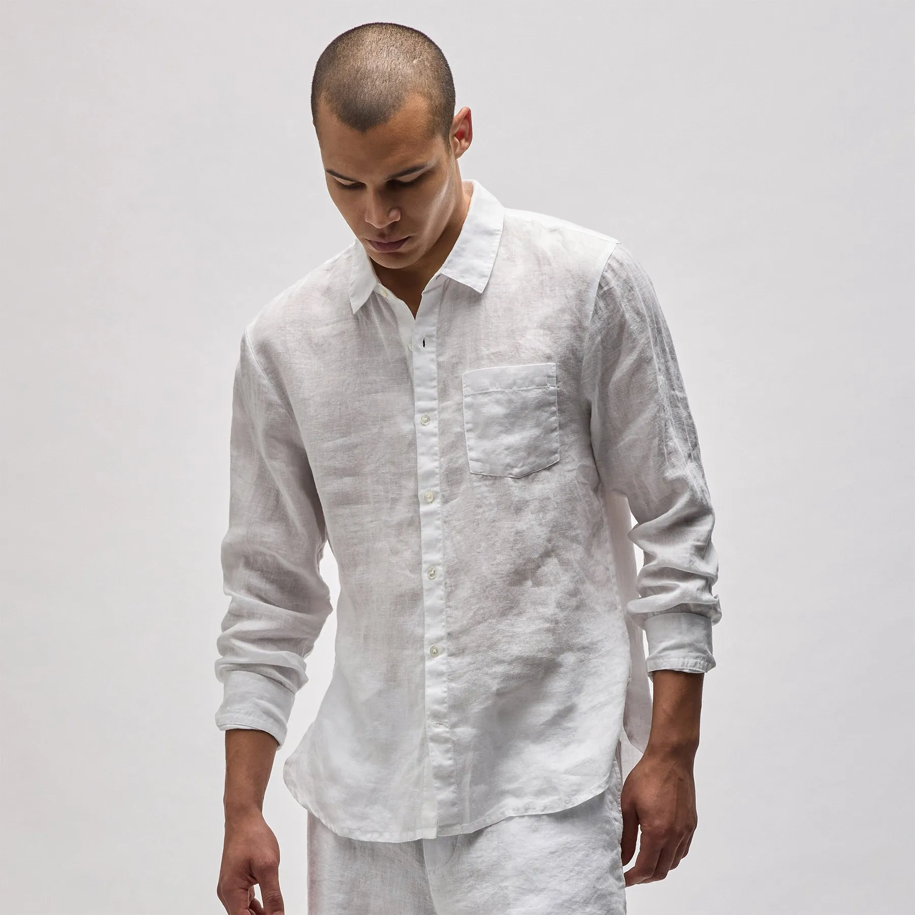 Lightweight Linen Shirt - White