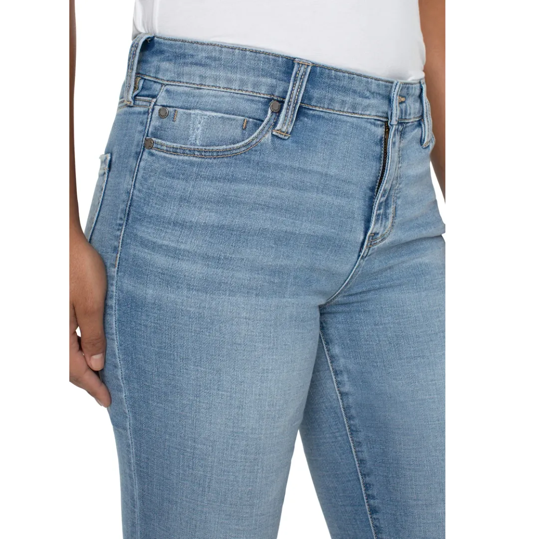 Liverpool Charlie Crop Wide Rolled Cuff Jeans (Champlain)