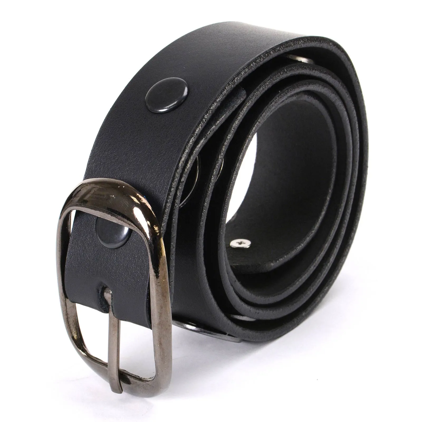 Milwaukee Leather MP7111 Men's Black Premium Leather 1.5 Inch Wide Belt with 12 Gauge Shell Emblems