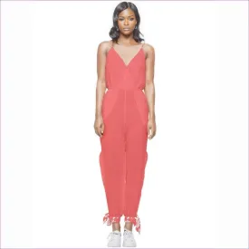 Pastel Candy Sleeveless Tie Ankle Jumpsuit