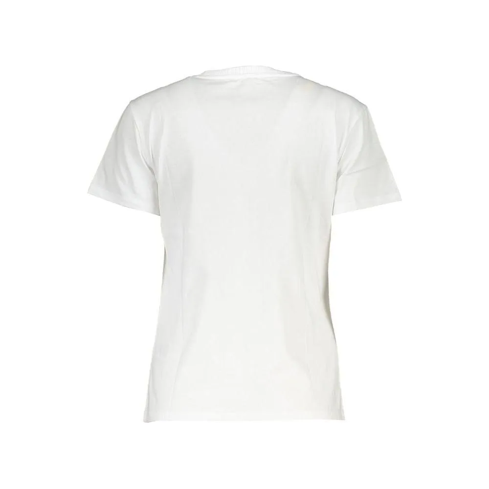 Patrizia Pepe Elegant Short Sleeve Crew Neck Tee with Logo