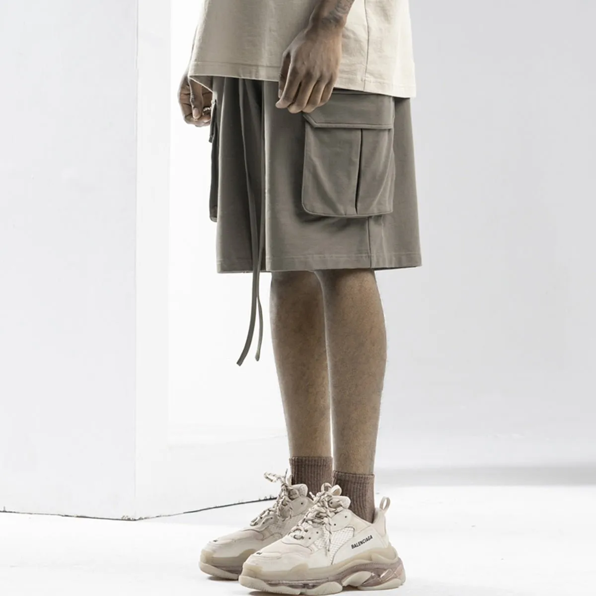 Safari Tech Khaki Utility Shorts