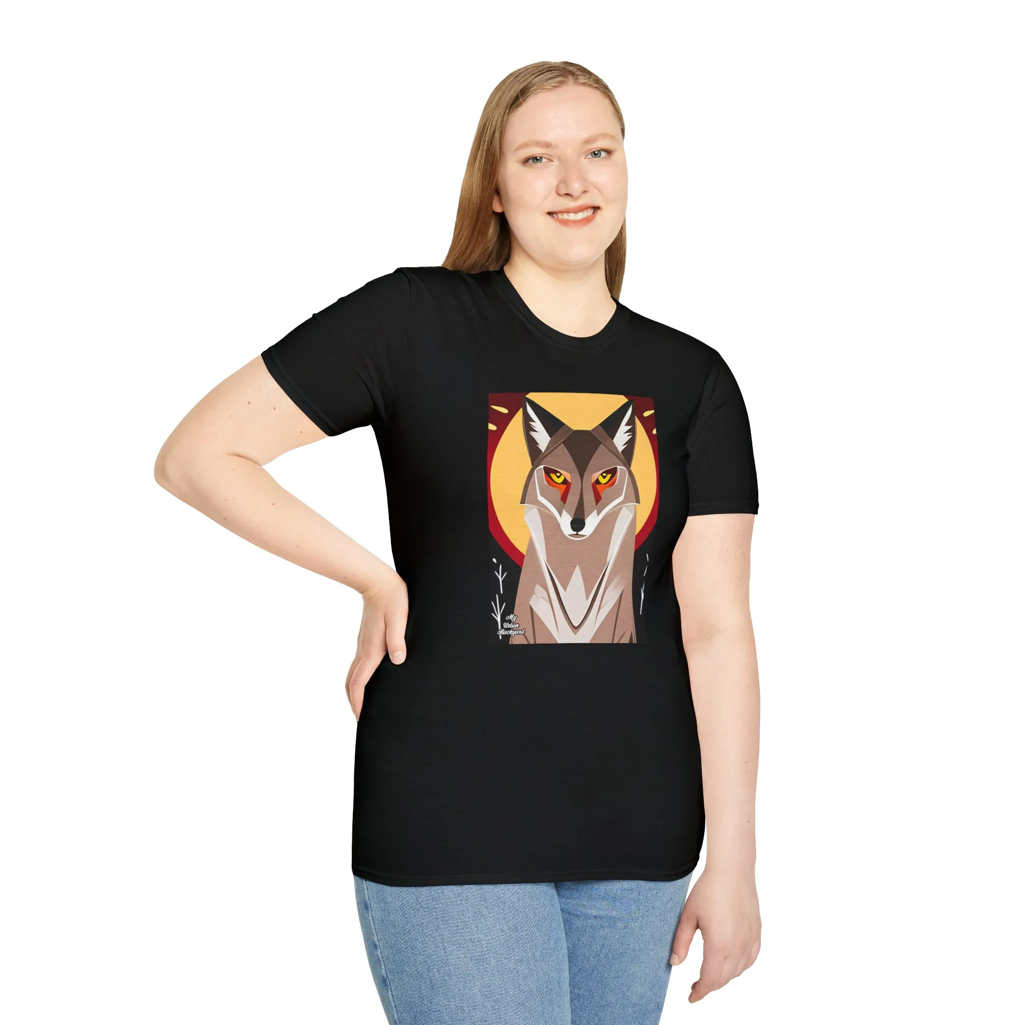 Sunset Coyote, Soft 100% Cotton T-Shirt, Unisex, Short Sleeve, Classic Fit