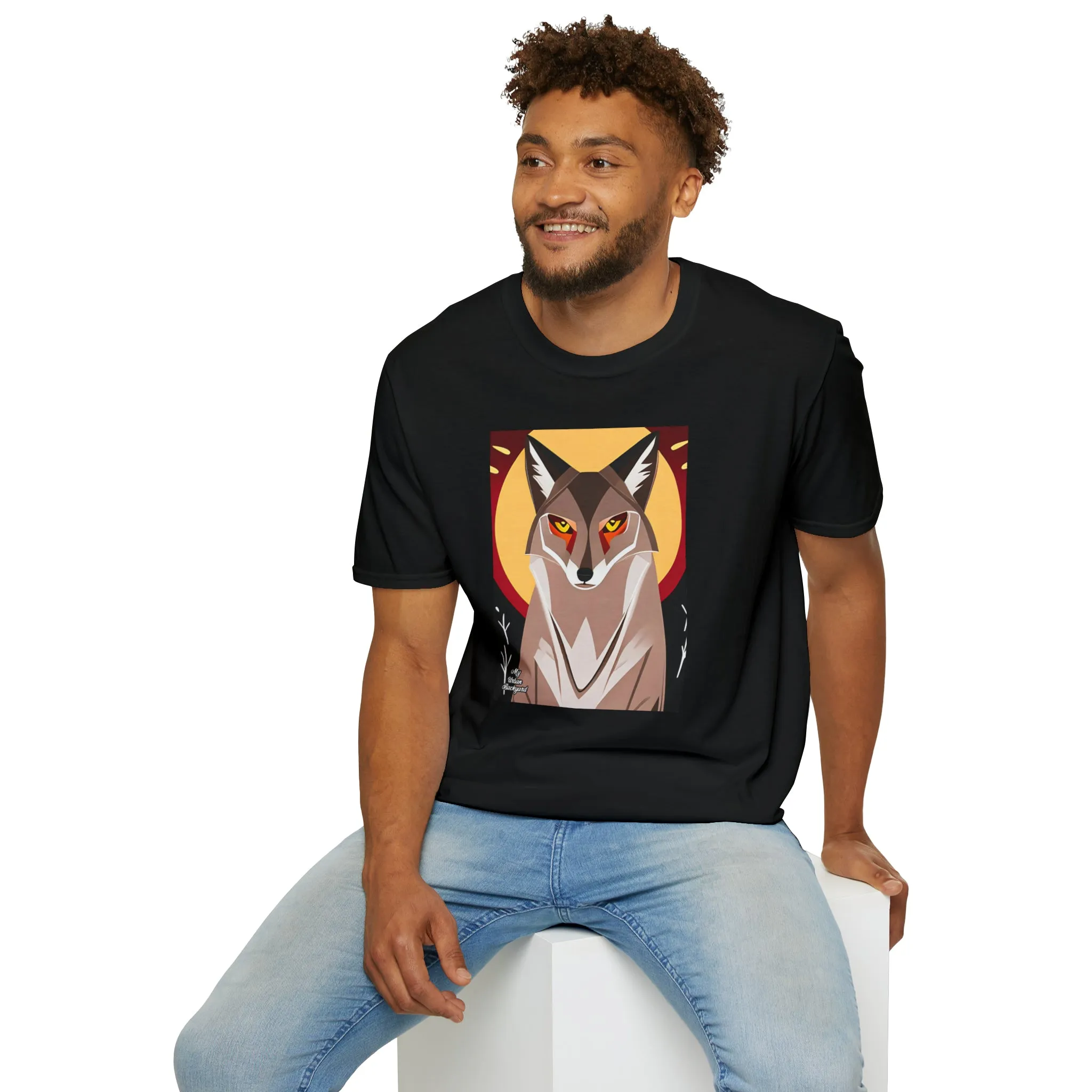 Sunset Coyote, Soft 100% Cotton T-Shirt, Unisex, Short Sleeve, Classic Fit