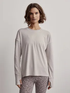 Varley Cella Long-Sleeve Tee in Chateau Grey