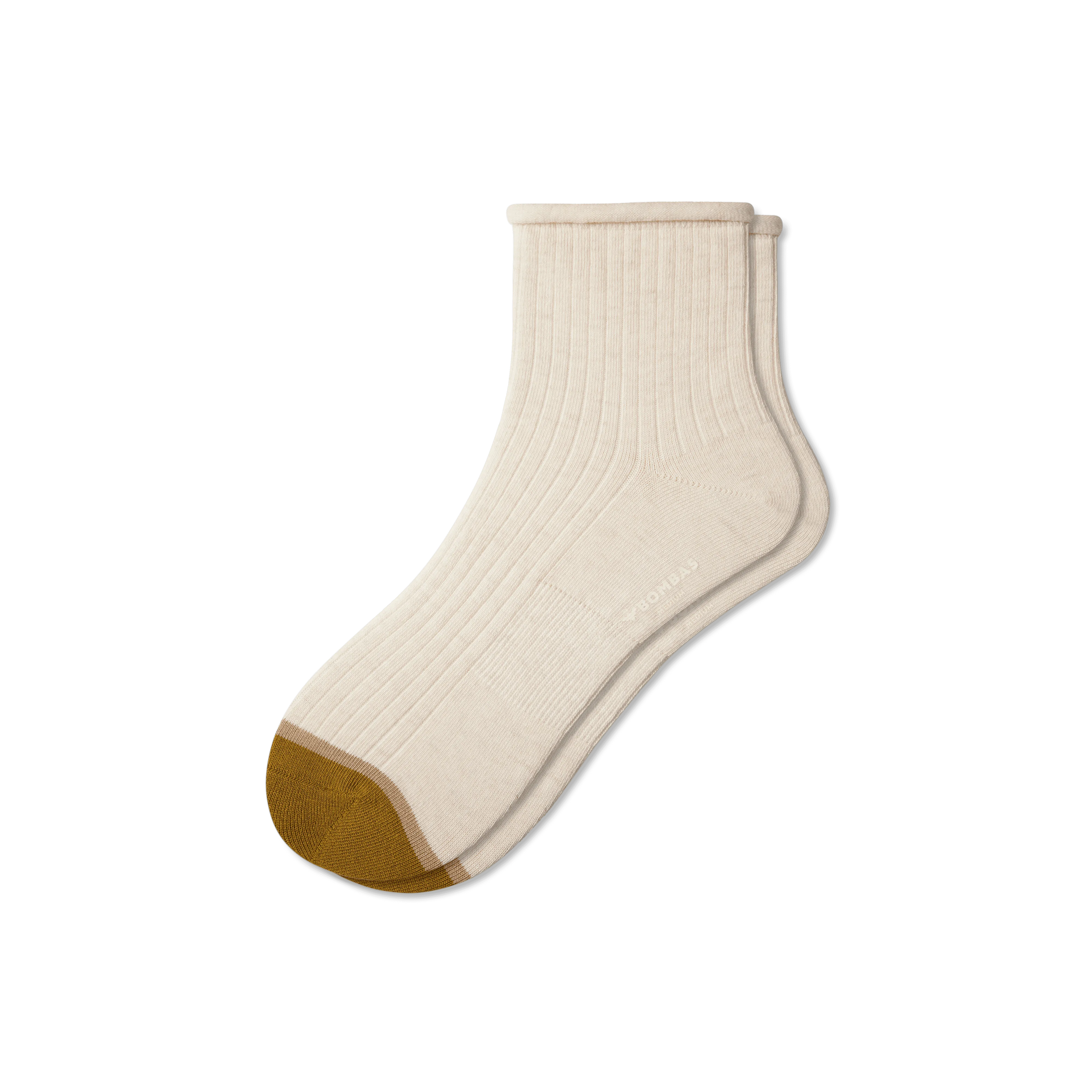 Women’s Roll-Top Ribbed Quarter Socks